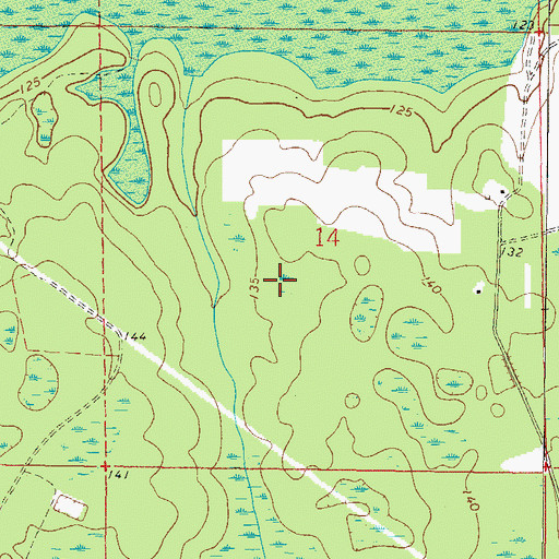 Topographic Map of Lake Butler Division, FL