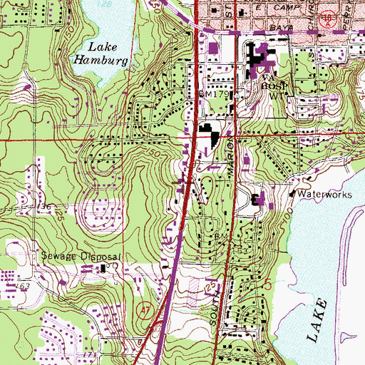 Topographic Map of Lake City Division, FL