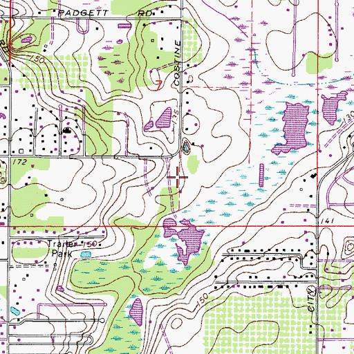 Topographic Map of Lakeland Division, FL