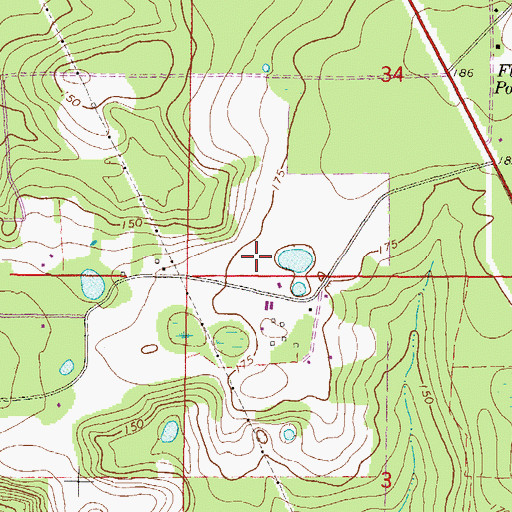 Topographic Map of McAlpin-Wellborn Division, FL