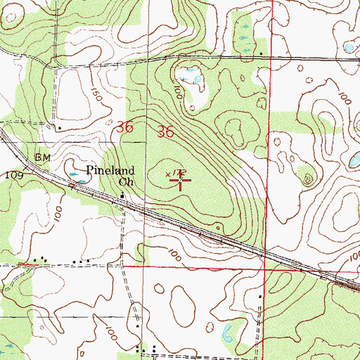 Topographic Map of Madison Division, FL
