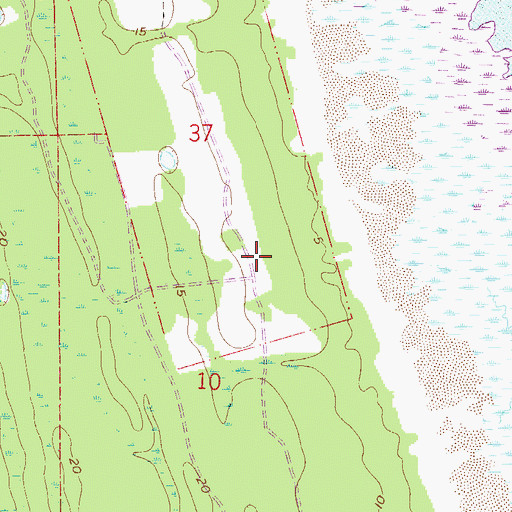 Topographic Map of Matanzas Division, FL
