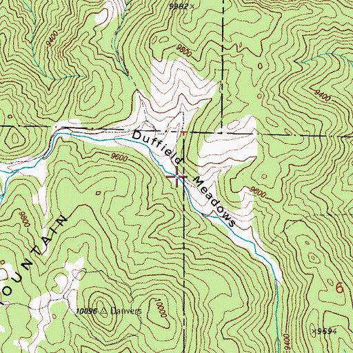 Topographic Map of Duffield Meadows, CO