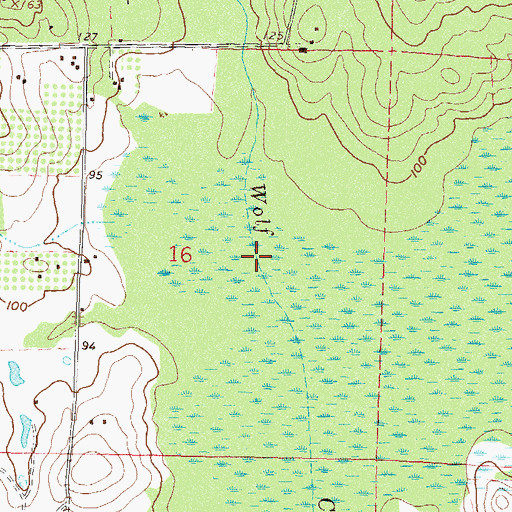 Topographic Map of Monticello Division, FL
