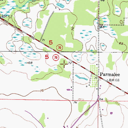 Topographic Map of Myakka City Division, FL