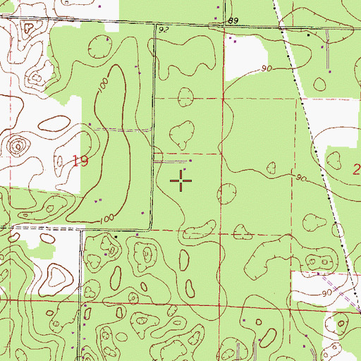 Topographic Map of Newberry-Archer Division, FL