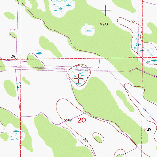 Topographic Map of Northeast Glades Division, FL