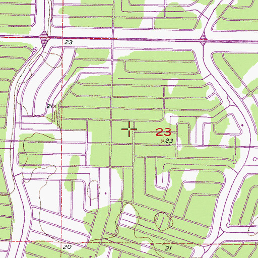 Topographic Map of North Port Division, FL