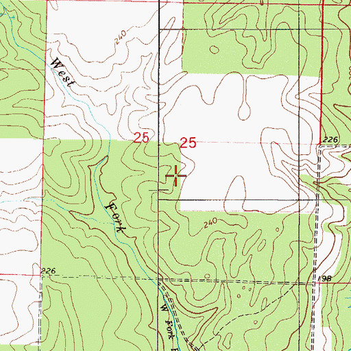 Topographic Map of Northwest Escambia Division, FL