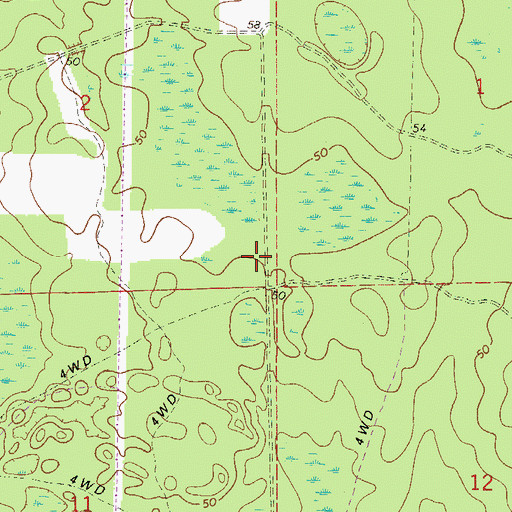 Topographic Map of Palatka Division, FL