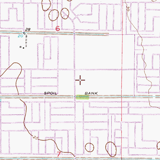 Topographic Map of Palm Bay Division, FL