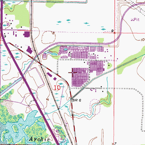 Topographic Map of Palm River-East Tampa Division, FL