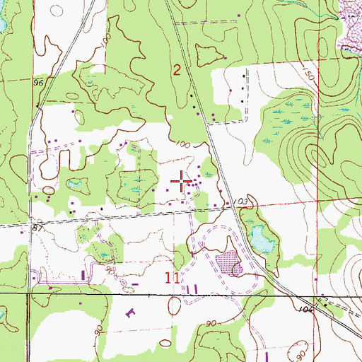 Topographic Map of Reddick-McIntosh Division, FL
