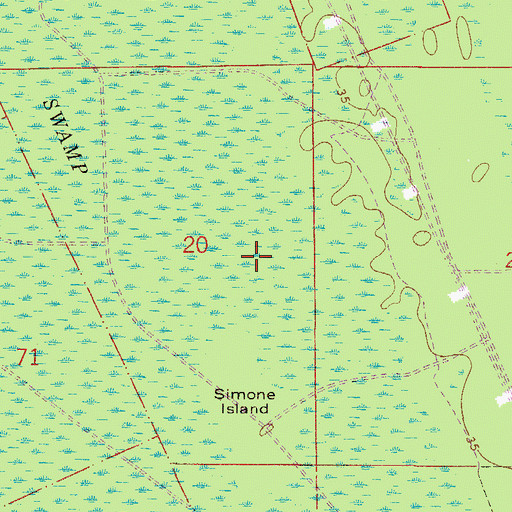 Topographic Map of Saint Augustine Division, FL