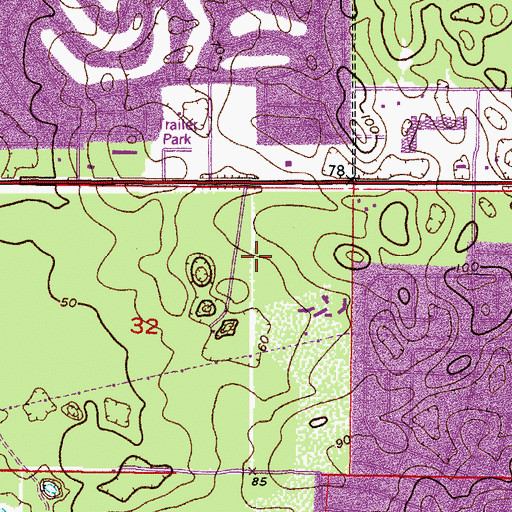 Topographic Map of Spring Hill Division, FL