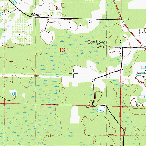 Topographic Map of Starke Division, FL