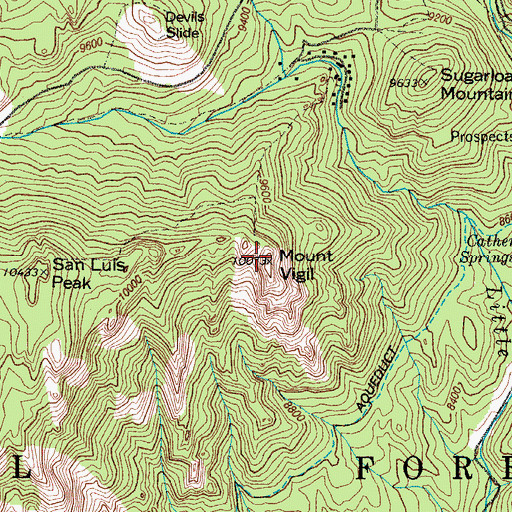 Topographic Map of Mount Vigil, CO