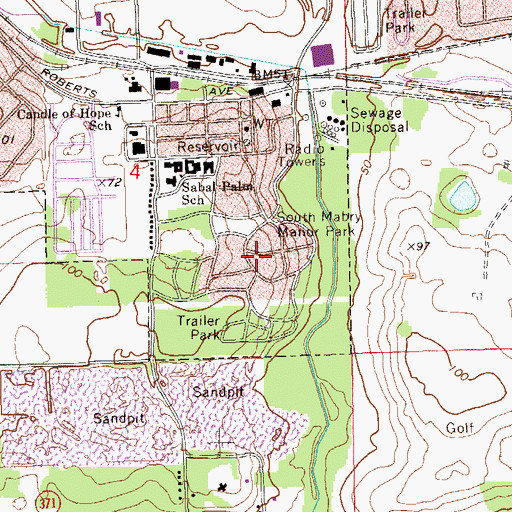 Topographic Map of Tallahassee Southwest Division, FL