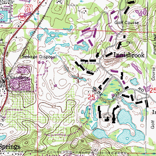Topographic Map of Tarpon Springs Division, FL