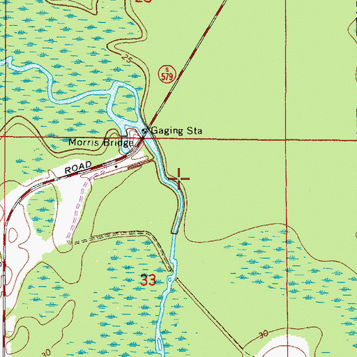 Topographic Map of Thonotosassa Division (historical), FL
