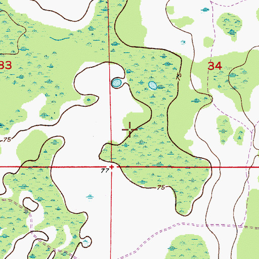 Topographic Map of Union Park Division, FL