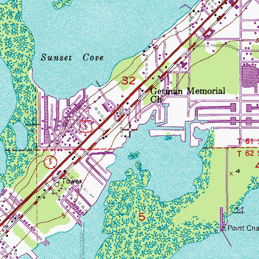 Topographic Map of Upper Keys Division, FL