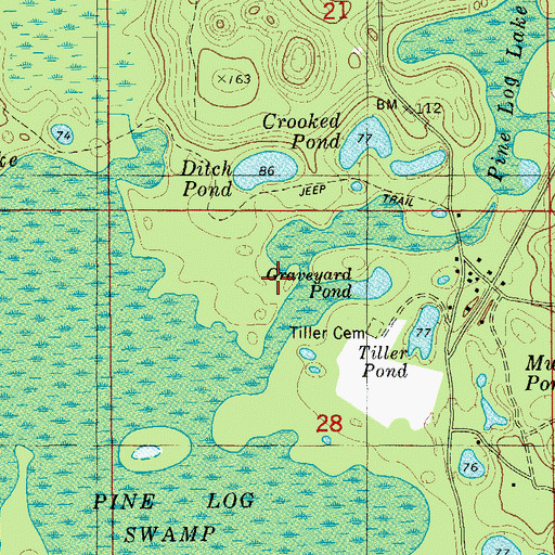 Topographic Map of Vernon Division, FL