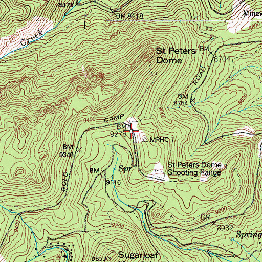 Topographic Map of Duffield, CO