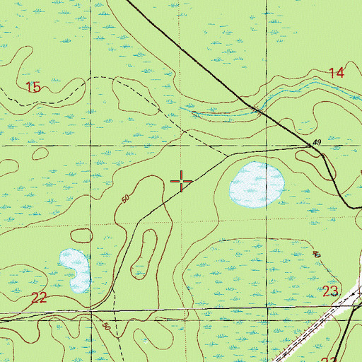 Topographic Map of West Wakulla Division, FL