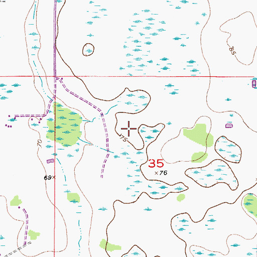 Topographic Map of Zolfo Springs Division, FL