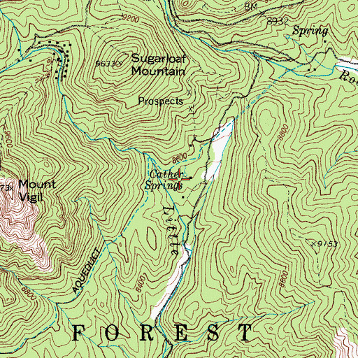 Topographic Map of Cather Springs, CO