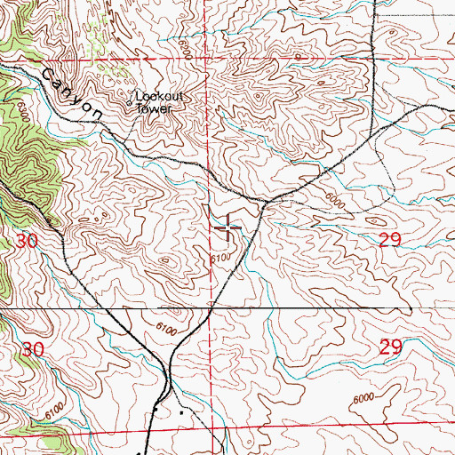 Topographic Map of Sand Canyon, CO
