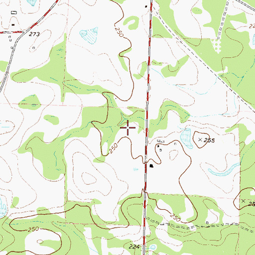 Topographic Map of Abbeville Division, GA