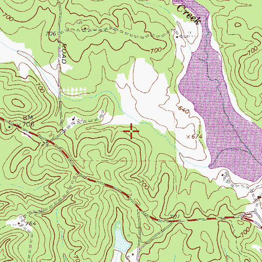 Topographic Map of Abbottsford Division, GA