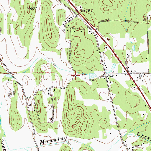 Topographic Map of Adairsville Division, GA