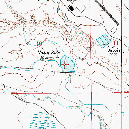 Topographic Map of North Side Reservoir, CO