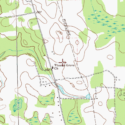Topographic Map of Arlington Division, GA