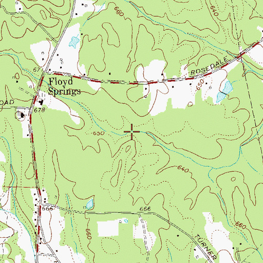 Topographic Map of Armuchee Division, GA