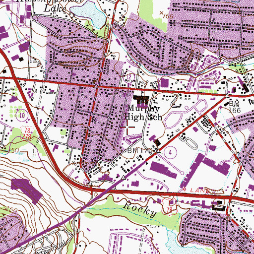 Topographic Map of Augusta Division, GA