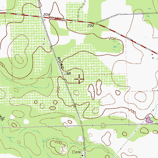 Topographic Map of Baconton Division, GA