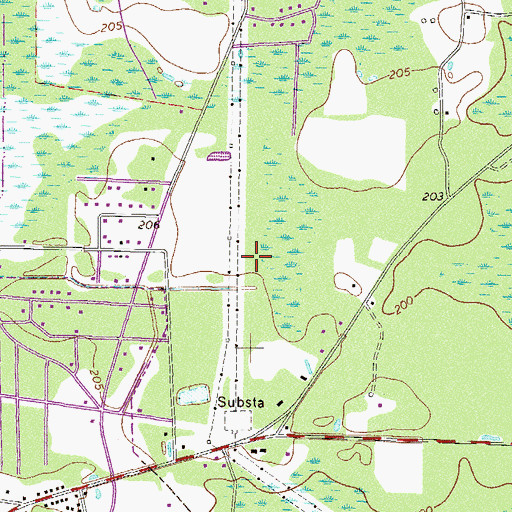 Topographic Map of Baxley Division, GA