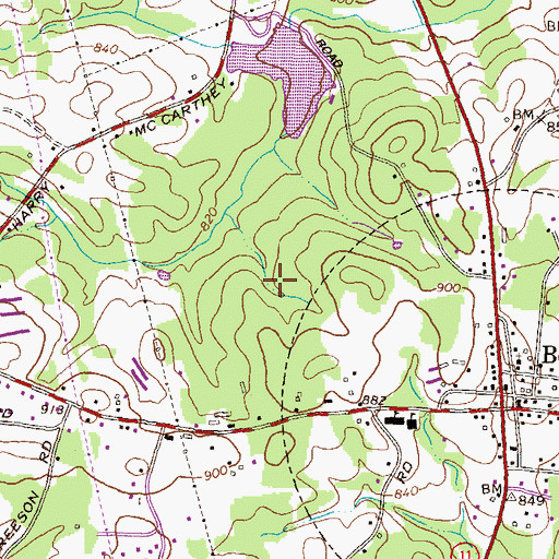 Topographic Map of Bethlehem Division, GA