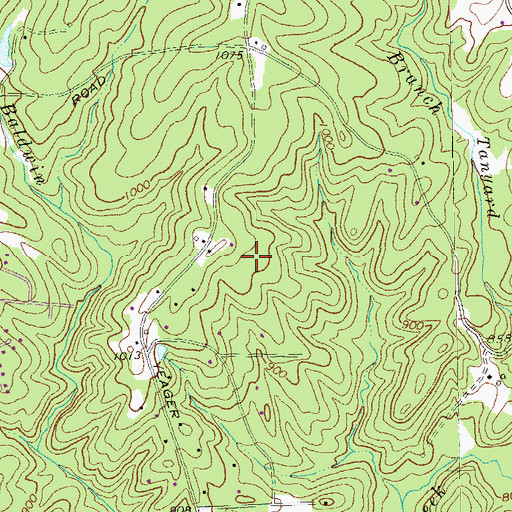 Topographic Map of Bill Arp Division, GA