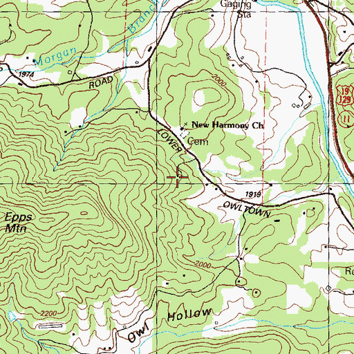 Topographic Map of Blairsville Division, GA