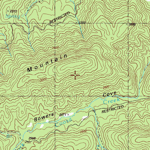 Topographic Map of Blairsville-Suches Division (historical), GA