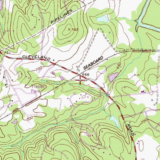 Topographic Map of Bogart Division, GA