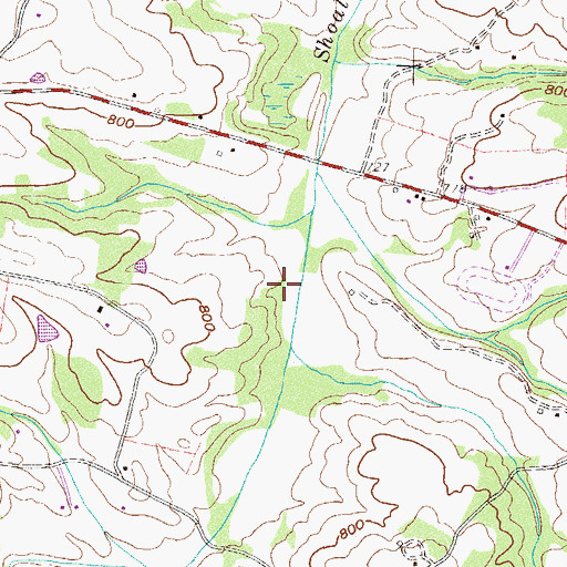 Topographic Map of Bowersville Division, GA