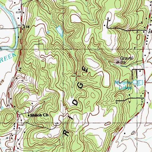 Topographic Map of Boynton Ridge Division, GA