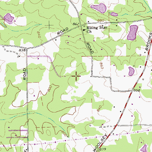 Topographic Map of Brooks Division, GA