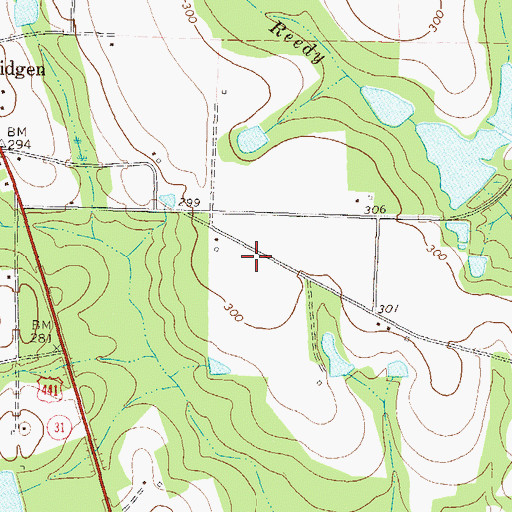 Topographic Map of Broxton Division, GA